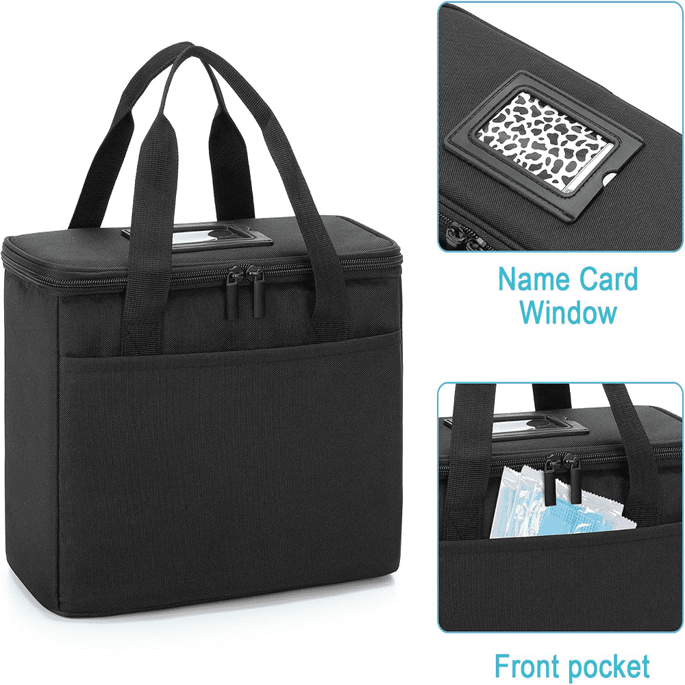 Insulated Medicine Storage Bag Travel Pill Bottle Organizer,Black